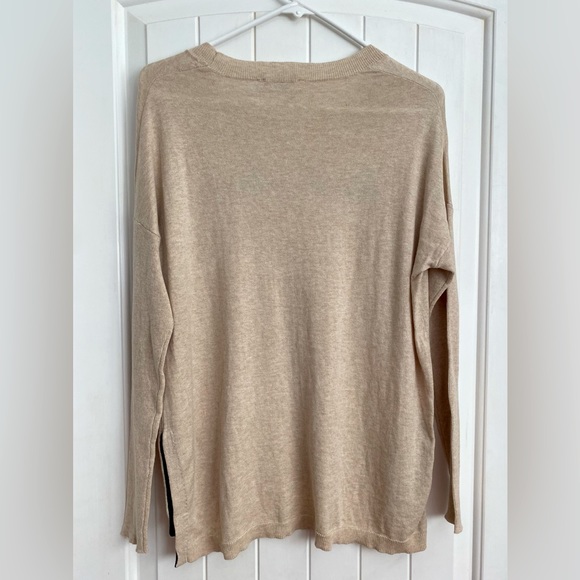 Subtle Luxury Tan Natural Jane Sweater "Beach Please" Embroidery XS / Small - Picture 6 of 6